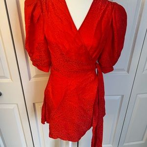 NWT! Ronny Kobo Wrap Mini Dress